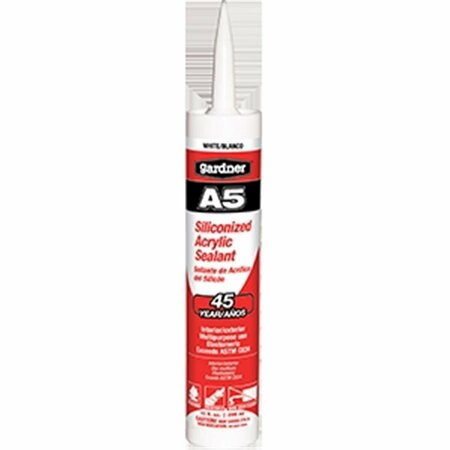 TOTALTURF 5019-1-61 10 oz. A5 White Silicone Acrylic Sealant TO3571344